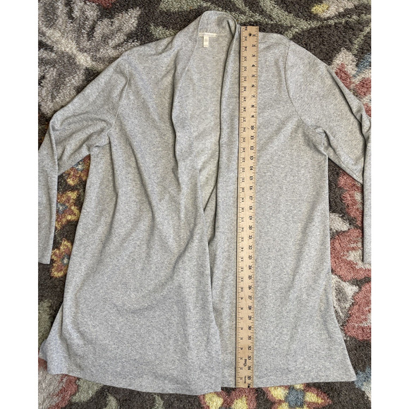 Eileen Fisher Cardignan Womens XL Herringbone Organic Cotton Simple Jacket - Picture 7 of 7